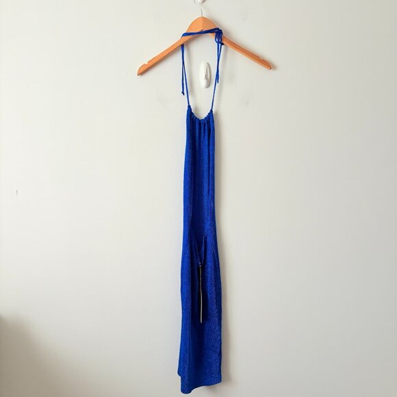 Meshki Tala Halter Neck Mini Dress NWT Persian Blue Size Small - Picture 7 of 10